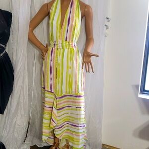 Elevate your style with this women's Jennifer Lopez halter maxi dress.